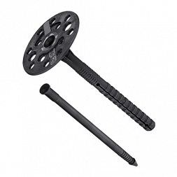 Дюбель для теплоизоляции Tech-Krep IZO EcoPlast с пластиковым гвоздем, черный, 10х160