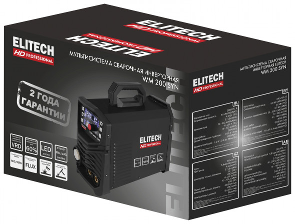 Инверторный сварочный аппарат Elitech HD WM 200 SYN