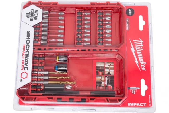 Биты Milwaukee SHOCKWAVE набор 40 предметов GEN III в пласт. кейсе 