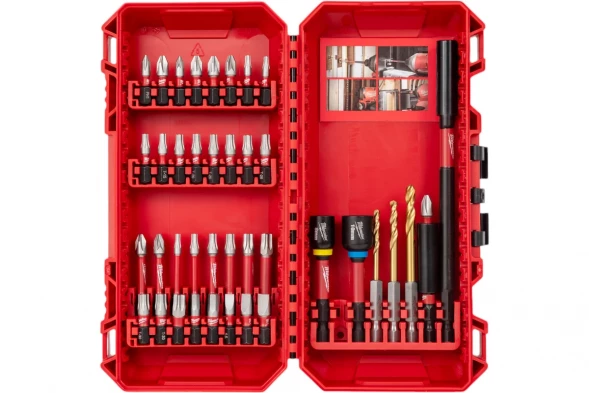 Биты Milwaukee SHOCKWAVE набор 40 предметов GEN III в пласт. кейсе 