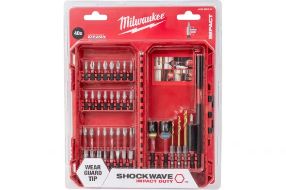 Биты Milwaukee SHOCKWAVE набор 40 предметов GEN III в пласт. кейсе 