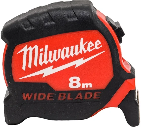 Рулетка Премиум с широким полотном Milwaukee, 8мх33мм