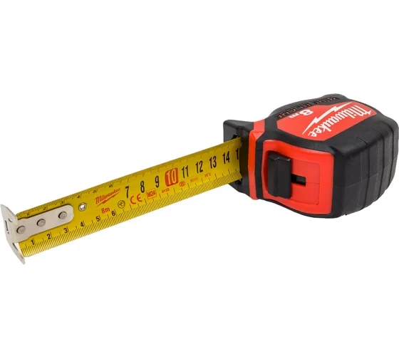 Рулетка Премиум с широким полотном Milwaukee, 8мх33мм