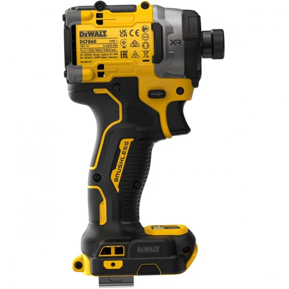  Шуруповерт аккумуляторный DEWALT DCF860N, 18 В, 282 Нм, 4500 уд/мин, без АКБ и ЗУ (DCF860N-XJ)