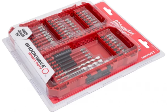 Набор бит со сверлами Milwaukee SHOCKWAVE GEN III, 48 предметов в пласт. кейсе 