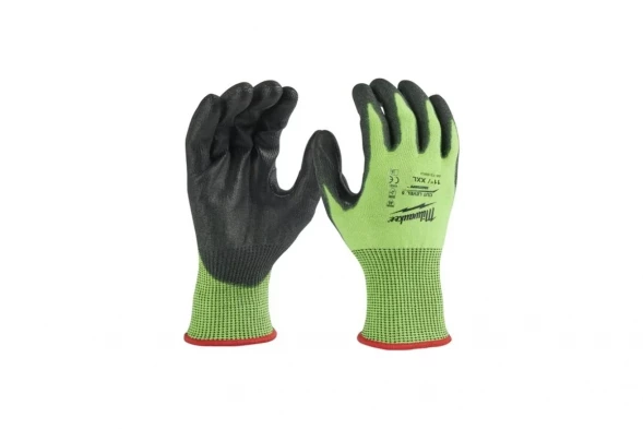 Сигнальные перчатки Milwaukee с уровнем сопротивления порезам 5, размер XXL/11