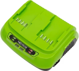 Быстрое зарядное устройство на 2 слота Greenworks G40UC8, 40V
