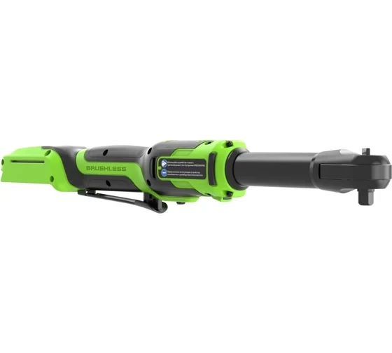 Гайковёрт-трещотка удлиненная, редуктор 170 мм, аккумуляторная Greenworks 24V GD24RWX, бесщеточная, без АКБ и ЗУ, в сумке