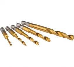 Набор ударных сверл по металлу HSS-TiN 1/4&amp;quot;, 5 шт Makita B-57308