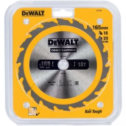 Диск пильный по дереву DEWALT CONSTRUCTION DT1933, 165х20х1.5 мм 