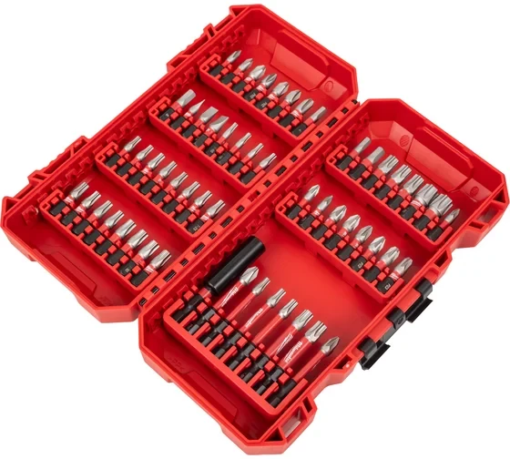 Биты Milwaukee SHOCKWAVE набор 56 предметов GEN III в пласт. кейсе 