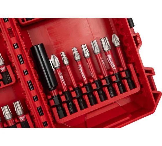 Биты Milwaukee SHOCKWAVE набор 56 предметов GEN III в пласт. кейсе 