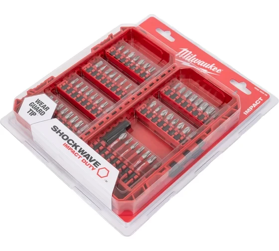 Биты Milwaukee SHOCKWAVE набор 56 предметов GEN III в пласт. кейсе 