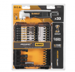 Набор бит и торцевых головок DEWALT McLaren Limited Edition DT70782, с торсионным адаптером, 33 шт., в кейсе (DT70782-QZ)