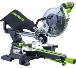 Пила торцовочная 216x30 мм с протяжкой аккумуляторная Greenworks 24V GD24MS216, бесщеточная, без АКБ и ЗУ