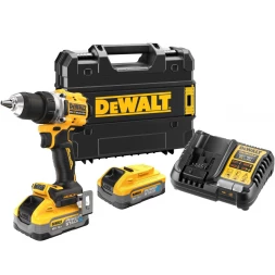  Дрель-шуруповерт аккумуляторная DEWALT DCD800H2T, 18 В, 2000 об/мин, с 2 АКБ 5 Ач и ЗУ, в кейсе TSTAK (DCD800H2T-QW)