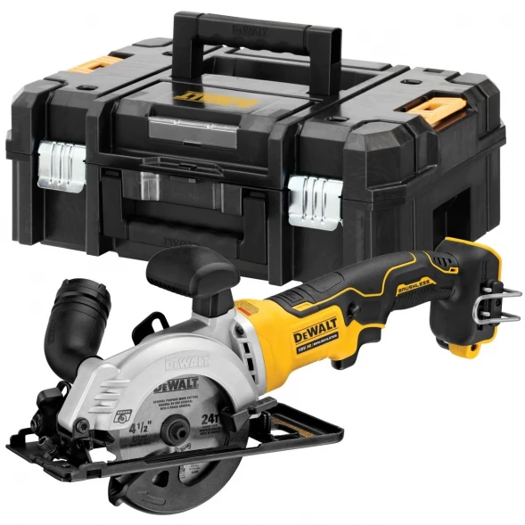  Дисковая пила аккумуляторная DEWALT DCS571NT, 18 В, 115 мм, 4500 об/мин, без АКБ и ЗУ, в кейсе TSTAK (DCS571NT-XJ)