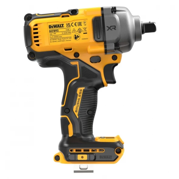 Гайковерт аккумуляторный DEWALT DCF892NT, 18 В, 1084 Нм, 3250 уд/мин, без АКБ и ЗУ, в кейсе TSTAK