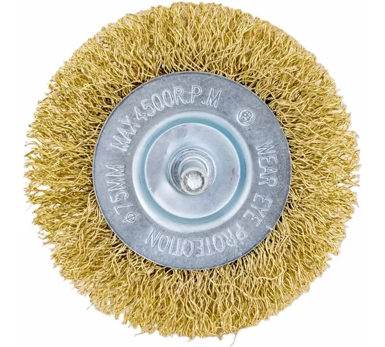 Щетка плоская для дрели (75 мм; волнистая 0.35 мм) Elitech 1820.076700