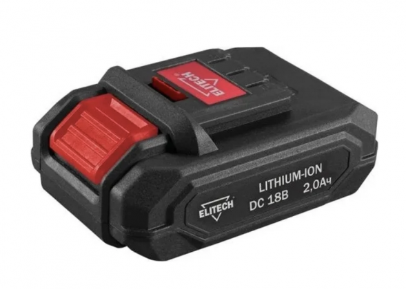 Комплект (зарядное устройство + 2 аккумулятора Li-Ion, 18 В, 2 А*ч) Elitech 1820.131800