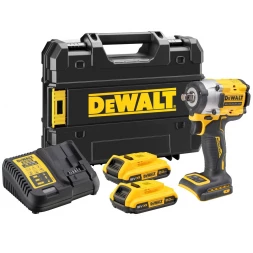 Гайковерт аккумуляторный DEWALT DCF921D2T, 18 В, 610 Нм, 3550 уд/мин, с 2 АКБ 2 Ач и ЗУ, в кейсе TSTAK