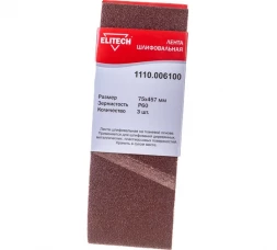 Лента шлифовальная (3 шт; 75х457 мм; P60) Elitech 1110.006100