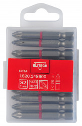 Бита PZ2, 50 мм, 10 шт Elitech 1820.148600