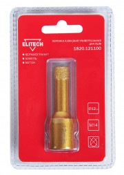 Коронка алмазная (12 мм; М14) ELITECH 1820.121100
