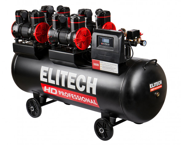 Безмасляный малошумный компрессор Elitech HD ACF 1200-200S 