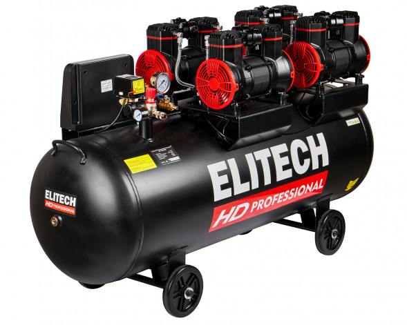 Безмасляный малошумный компрессор Elitech HD ACF 1200-200S 