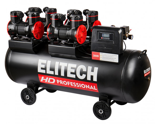 Безмасляный малошумный компрессор Elitech HD ACF 1200-200S 