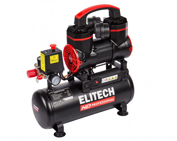 Компрессор безмасляный малошумный Elitech ACF 200-8S 