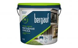 Краска фасадная Bergauf MINERAL TECHNO, водно-дисперсионная акриловая, база А, ЛЕТО/ЗИМА, 9 л