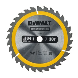 Пильный диск DEWALT CONSTRUCTION DT1940, 184/16 мм