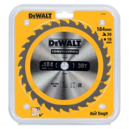 Пильный диск DEWALT CONSTRUCTION DT1940, 184/16 мм