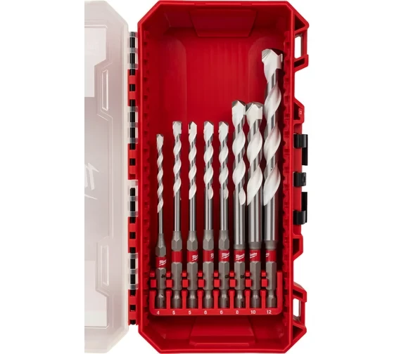 Сверла GEN III HEX набор 8 предметов по мультиматериалам Milwaukee 