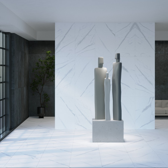 Керамогранит STATUARIO белый 80x80 см