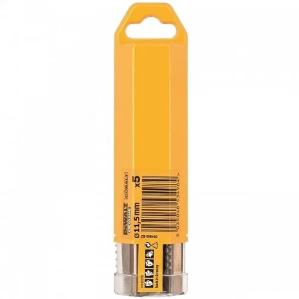 Сверло по металлу DEWALT DT4946, COBALT 5%, 11.5x142x91 мм, 5 шт.