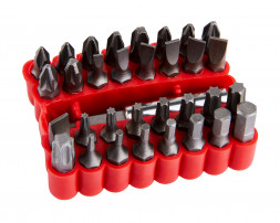 Набор кованных бит сталь Cr-V, 25мм, 33 предмета Elitech 1820.171200