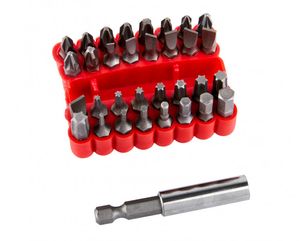 Набор кованных бит сталь Cr-V, 25мм, 33 предмета Elitech 1820.171200