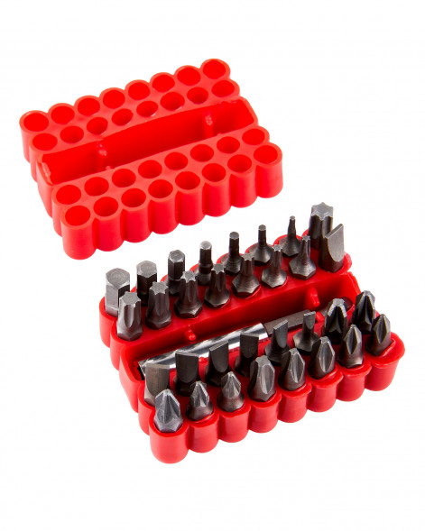 Набор кованных бит сталь Cr-V, 25мм, 33 предмета Elitech 1820.171200