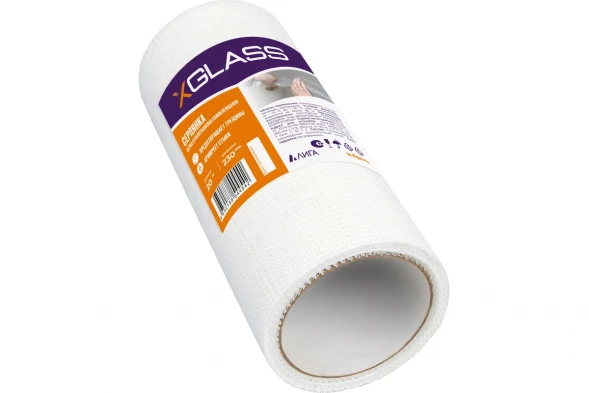 Лента серпянка стеклотканевая самоклеящаяся X-Glass 230 мм х 90 м