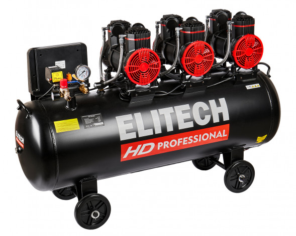 Безмасляный малошумный компрессор Elitech HD ACF 750-160S 