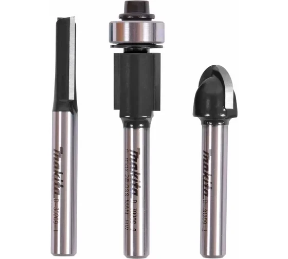 Набор фрез 3 шт. хвостовик 6 мм Makita D-70459