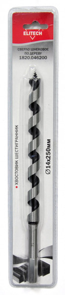 Сверло по дереву (14х250 мм) Elitech 1820.046200