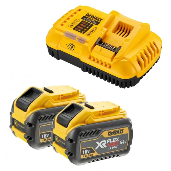 Набор DEWALT DCB118Y2: 2 АКБ DCB548, Li-Ion, 18/54 В, 12/4 Ач и быстрое зарядное устройство DCB118, 18/54 В, 8 А (DCB118Y2-QW)
