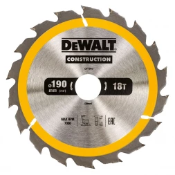 Диск пильный по дереву DEWALT CONSTRUCTION DT1943, 190х30х1.7 мм 