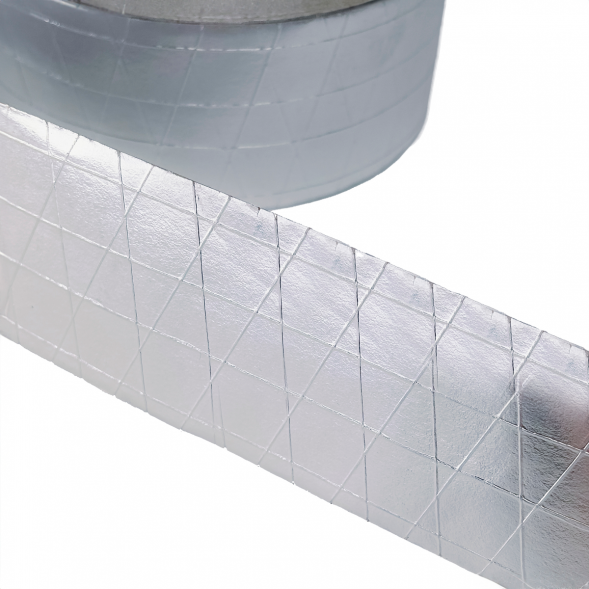 Лента алюминиевая клейкая Xglass армированная, 50 мм 50 м