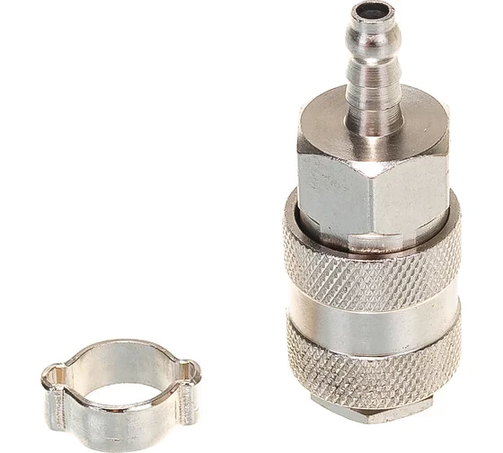 Переходник рапид – ёлочка 6 мм с обжимным кольцом 6-11 мм Elitech 0704.018200