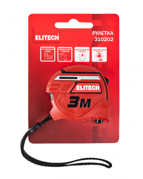 Рулетка 3 м, 16 мм Elitech 310202